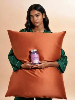 Exemplo de foto de produto com pessoa gerada com IA